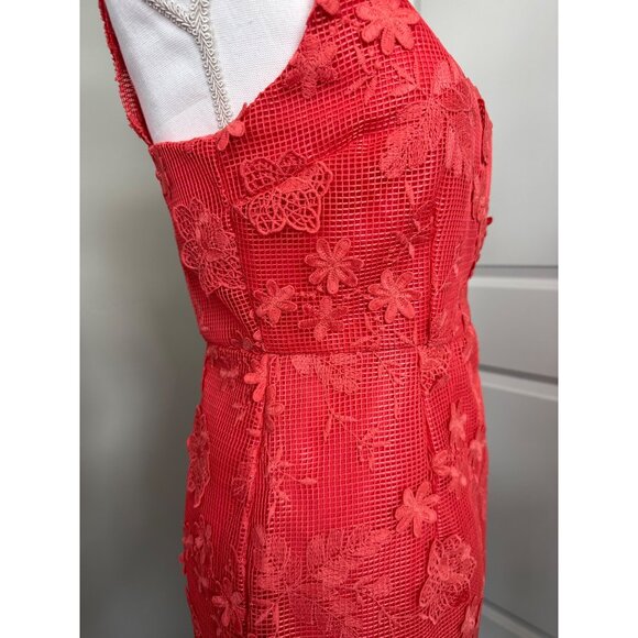 Romeo Juliet Couture Coral Lace Overlay Sleeveless Dress Medium Womens NWT Core - Picture 4 of 16